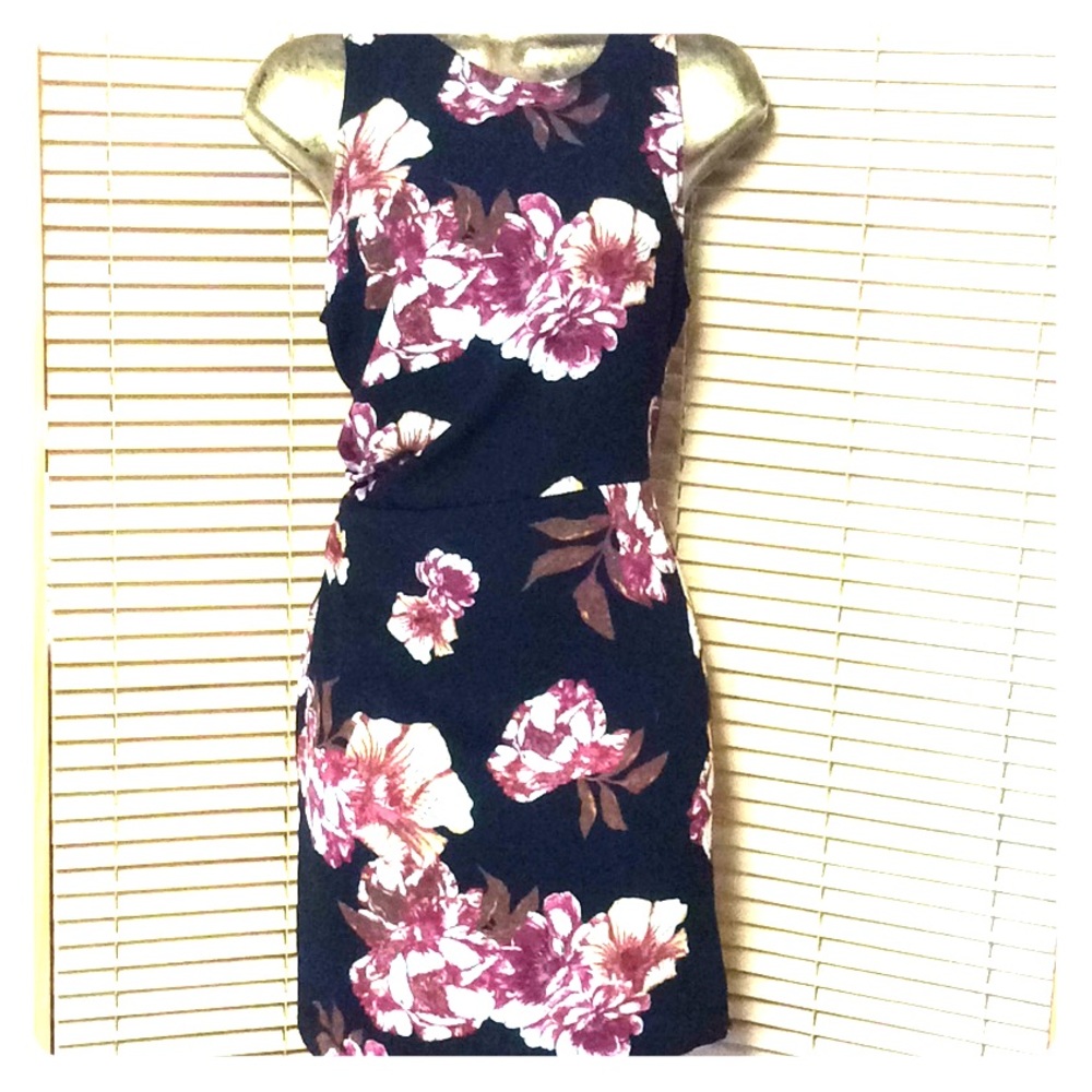 🐞 Gorgeous Rose Print on Black Sleeveless Dress